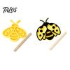 Pollinator Friendly Garden Decor Insect Water Feeder, Bee Dish, Drinking Bowl, Gardening Decorations for Balcony or Ladybug Shape Cup Yard Bees
