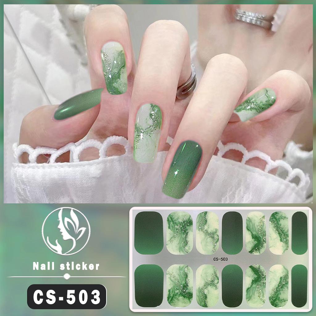 Waterproof Gel Nail Polish Film Stickers with Jumping Color Effects