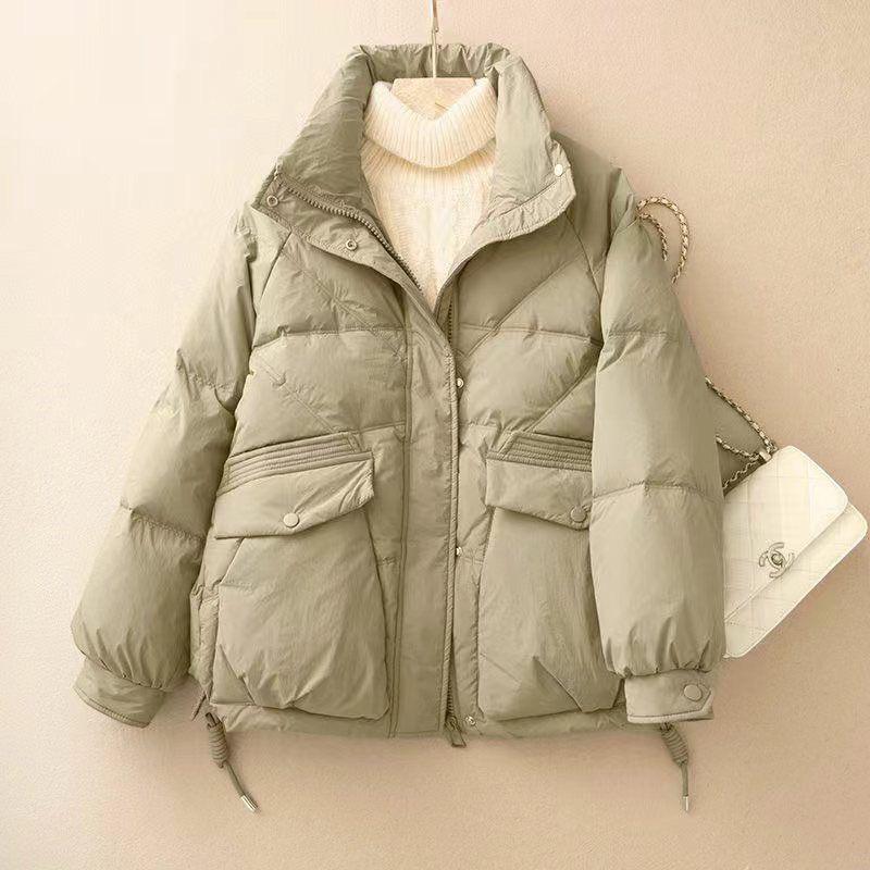 Women's Winter New Style Down Cotton Coat, Short Stand Collar, Korean Style Casual Jacket, Cotton-padded Jacket