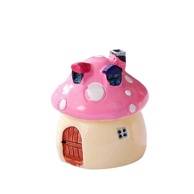 Mediterranean Style Micro Landscape Resin Mushroom House Castle DIY Crafts