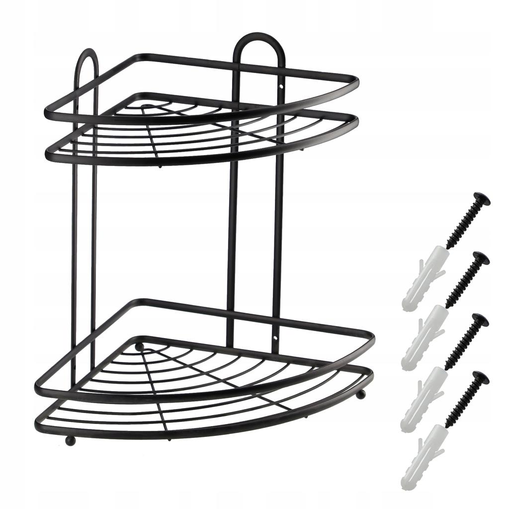 KADAX Eckregal Wandmontage Badezimmer Schwarz