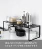 Yamazaki (Yamazaki Industries) Extendable Storage Shelf, Black, Approx. W36.5-60 X D23 X H18cm, Tower Series, Under-Sink Storage, Kitchen Rack, 3866
