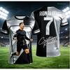 Summer Men Ronaldo 7 T-shirt Football Sportswear Short Sleeve Fashion