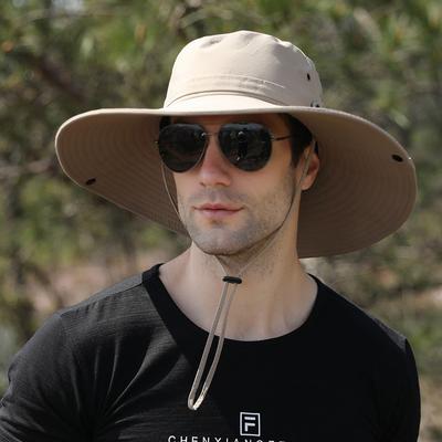 Men's Big Wide Brim Fisherman Hat Outdoor Waterproof Sun Hat Mountaineering Cap Fashion Hat Fishing