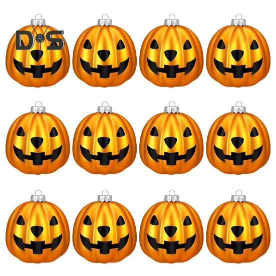 12 ks Podzimní Mini Dýňové Koule Závěsná Dýňová Ozdoba na Den Díkůvzdání Halloweenská Dekorace Vánočního Stromku Farmářský Dům Domácí Párty Dekor