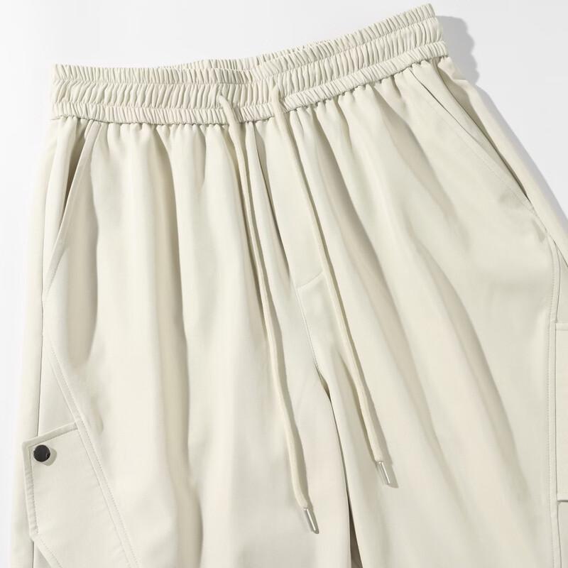 Men's American High-Street Pleated Cargo Pants