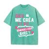 2026 Vintage Acid Wash French Letter Print T Shirt Unisex Oversized Crew Neck Drop Shoulder Short Sleeve Tee Retro Streetwear Su