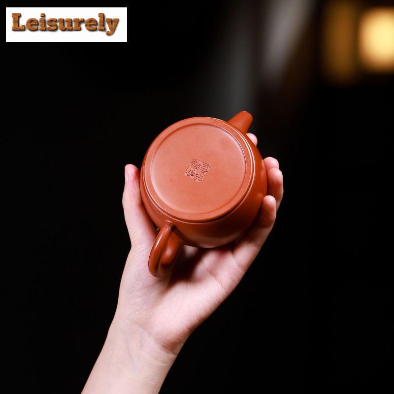 200ml Yixing Purple Clay Teapots Handmade Large Caliber Pot Raw Ore Dahongpao Mud Kettle With Filter Chinese Zisha Tea Set Tea