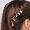 5/10Pcs Punk Women Hip-Hop Braid Hand Cross Shell Leaf Ring Hair Clips Accessory