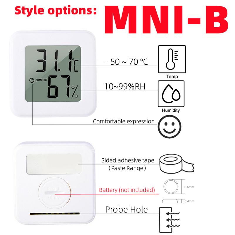 Mini LCD Digitales Thermometer Hygrometer Innenraumtemperatur Feuchtigkeitsmesser Sensor Messgerät Wetterstation
