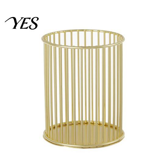 Elegante Porta-Canetas para Escritório Suporte de Metal, Organizador de Mesa Nórdico para Pincéis de Maquiagem, Copo Galvanizado Anti-Ferrugem Cesta de Armazenamento Multifuncional