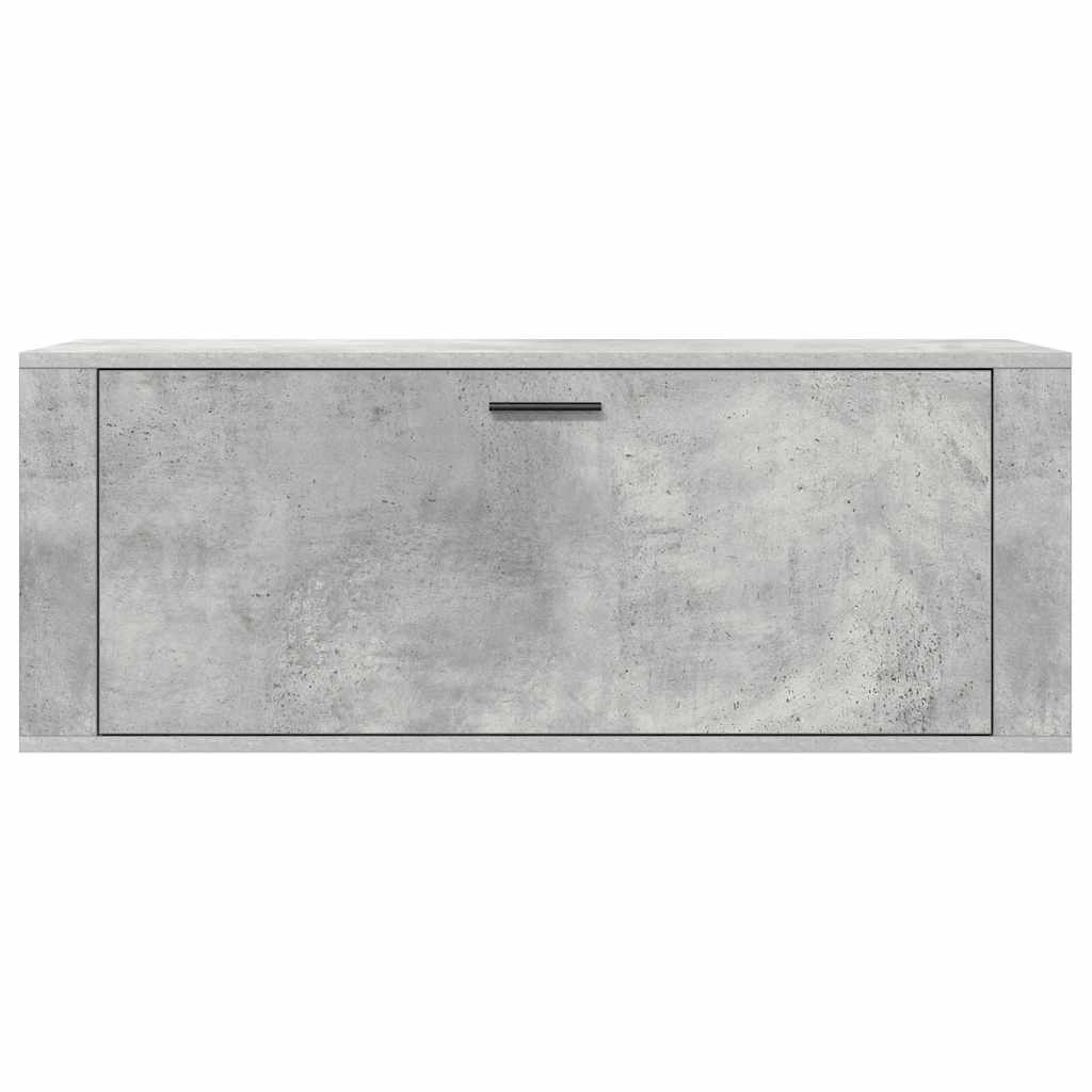 Wall Mounted Shoe Cabinet Concrete Grey 100 x 35 x 38 cm Engineered Wood