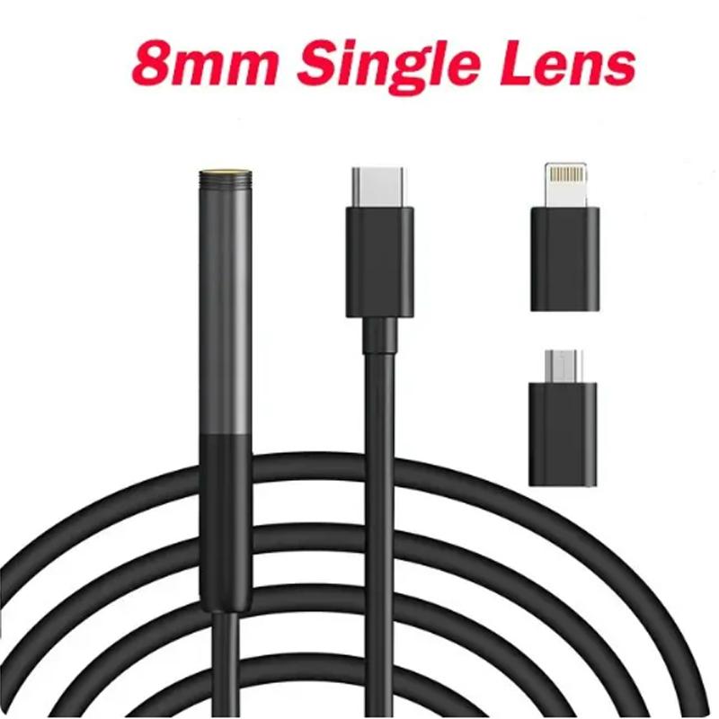 

Горячая продажа эндоскопическая инспекционная камера 3 в 1 Micro USB/Type-C мини инспекционная камера для IOS iPhone водонепроницаемый трубопроводный бороскоп 1M