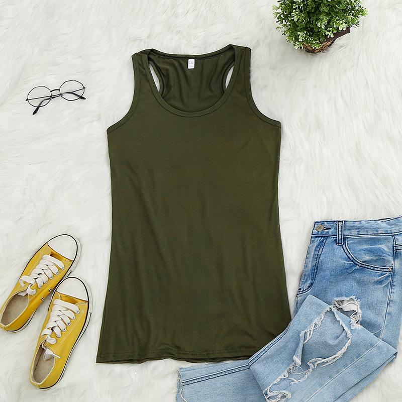 Camiseta sin mangas en forma de I de verano para mujer europea y americana 2024