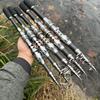Caña de Pesca Marítima Portátil Mini de Fibra de Carbono Caña de Lanzamiento Largo 1.8-3.0m Caña de Pesca Telescópica Caña de Pesca Super Dura Set de Equipo de Pesca Marítima