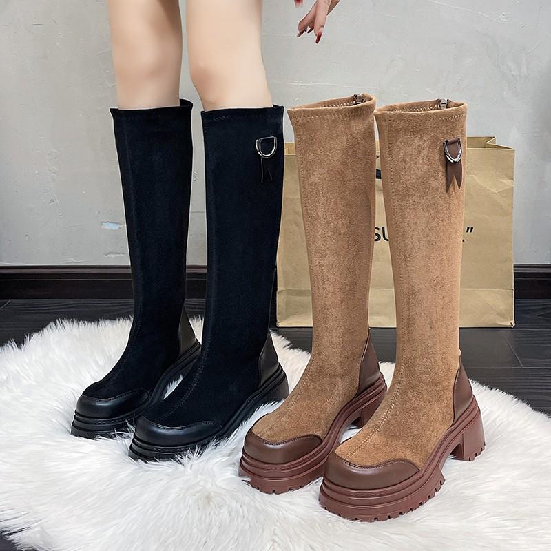 

Niche suede short boots for women s autumn and winter new British Martin boots, thin small thick-soled women s boots 40 хаки