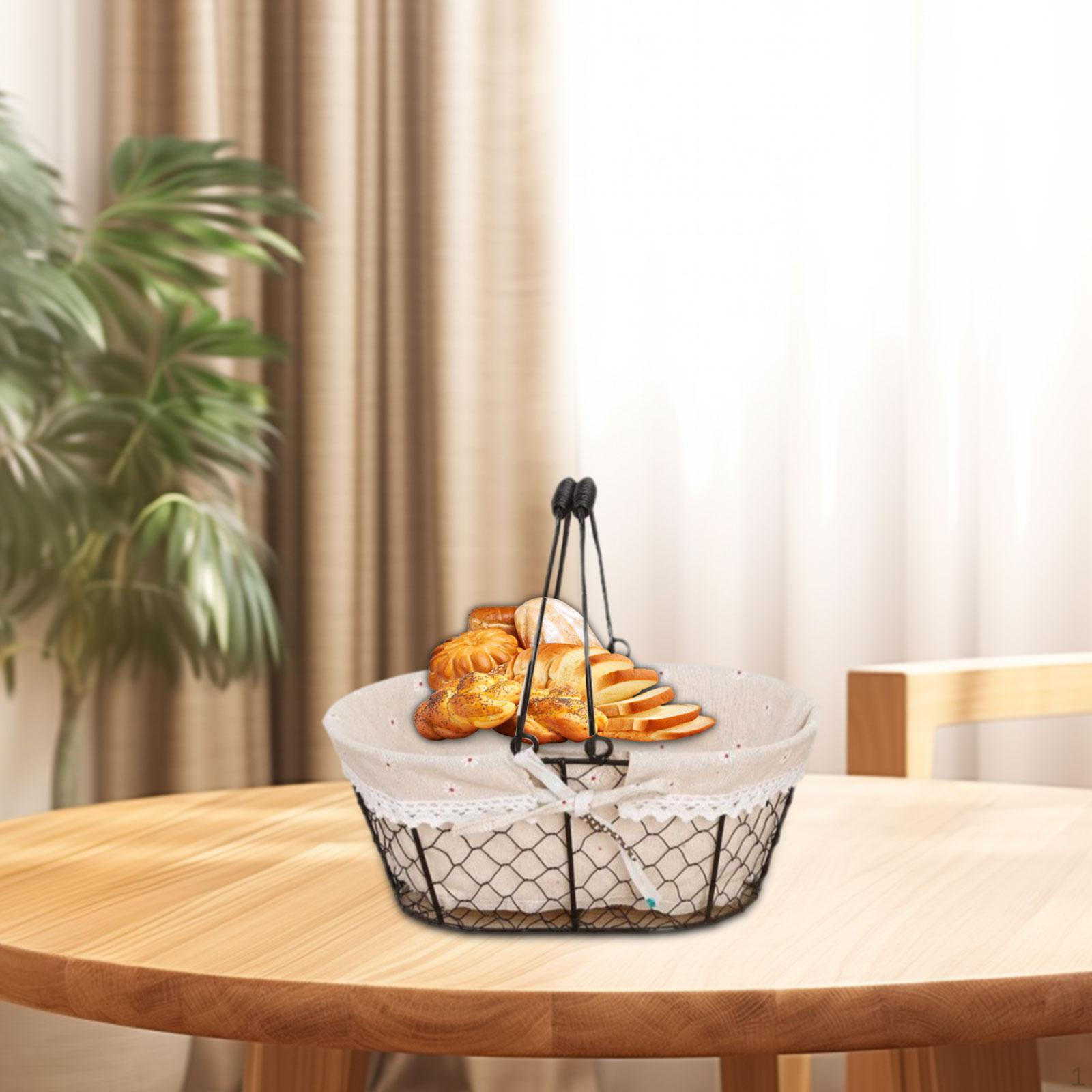 

Корзина для хранения Настольный органайзер для мелочей Декоративный с ручкой Корзины для кладовой Фрукты Белье Oval