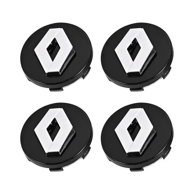 4PCS 57mm 60mm Car Wheel Center Hub Cap Emblem Stickers For Renault Modus Twingo Master Traffic Vivaro Kangoo Espace Symbol RS XX1