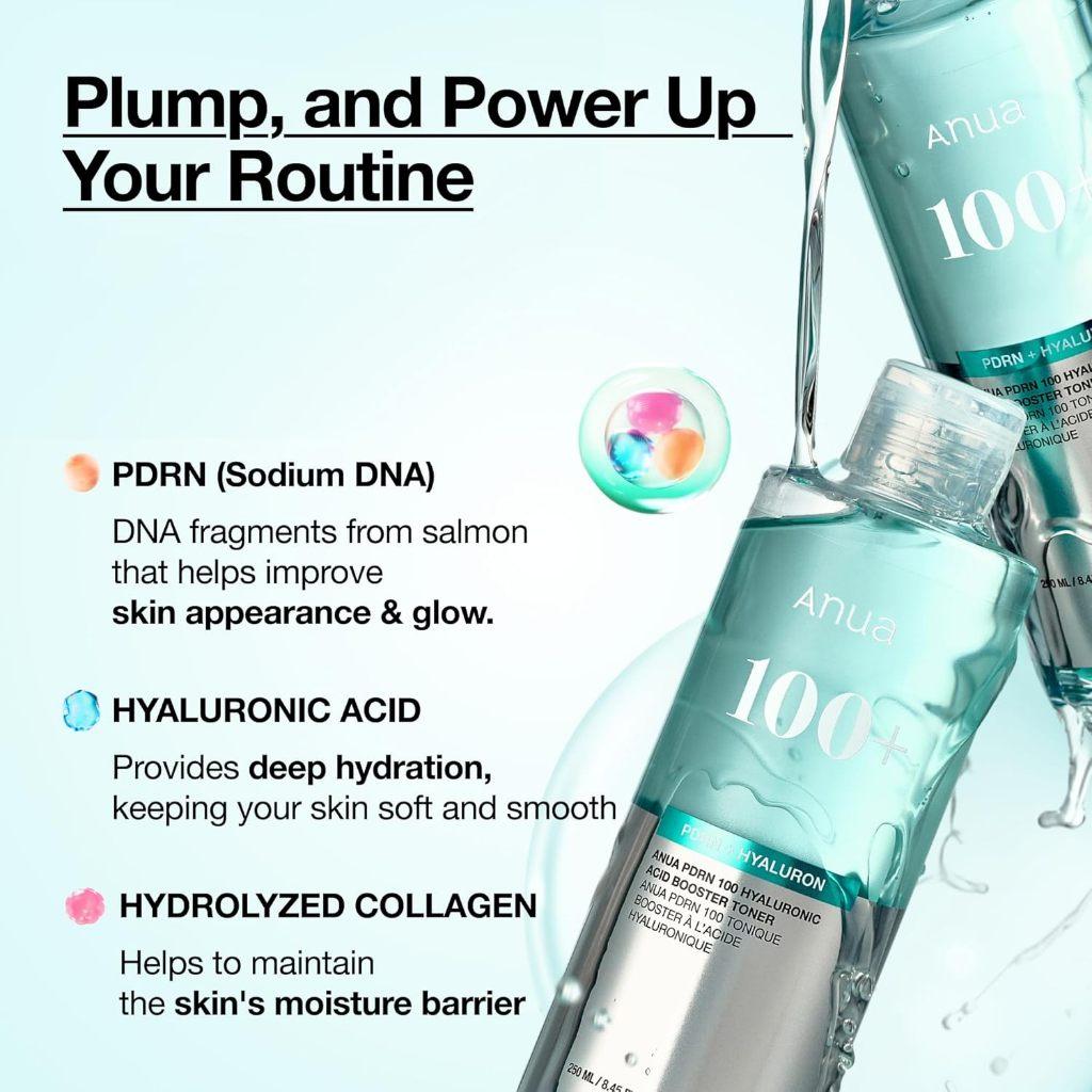 [Sin Caja] ANUA PDRN 100 Tónico Booster con Ácido Hialurónico 40ml, 250ml