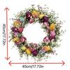 Easter Door Wreath 17inch Funny Artificial Spring Flower Easter Eggs Front Door Wreath for Home Entryway Wall Porch Yard Patio