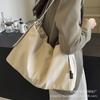 Casual Canvas Tote Bag Women's 2025 New Large-capacity Commuter Bag Versatile Shoulder Bag College Student Class Bag