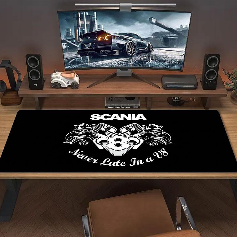 Scania Lev Znak Velká Velikost Podložka pod Myš Velký Herní Stůl Polštář Protiskluzová Podložka pro Notebook Tablet Velká Podložka pod Myš XXL Podložka Mini PC Podložka na Hraní S Uzamykatelným Okrajem