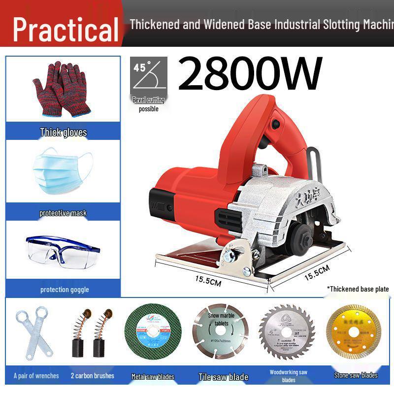 Multifunctional High-Power Electric Cutting and Slotting Machine for Steel, Wood, Marble, Tile, and More