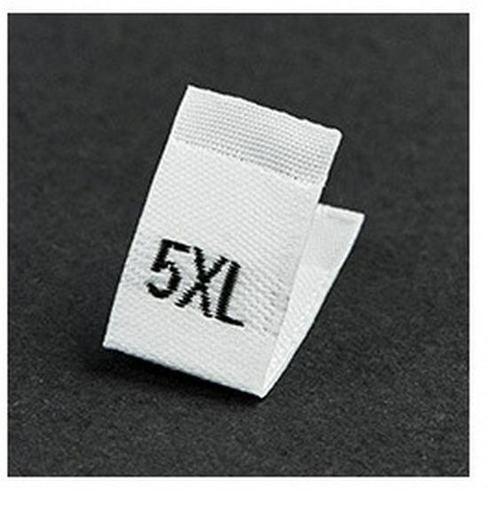Free Shipping Woven Label: One Size Embroidered Clothing Tag & Sticker