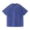 Heavy gram washed old pure cotton short sleeves American retro style men and women with the same summer trendy brand