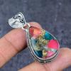 Natural Watermelon Tourmaline 925 Sterling Silver Jewelry Pendant 2.05" ET-4786