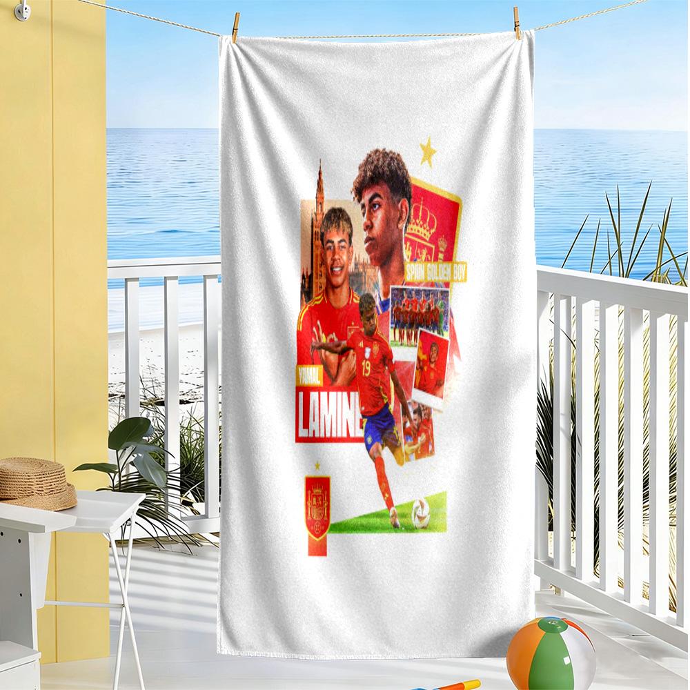 Yamal Spain Football Player Pose Beach Towel Soft Durable Quick-Dry Comfortable Lightweight