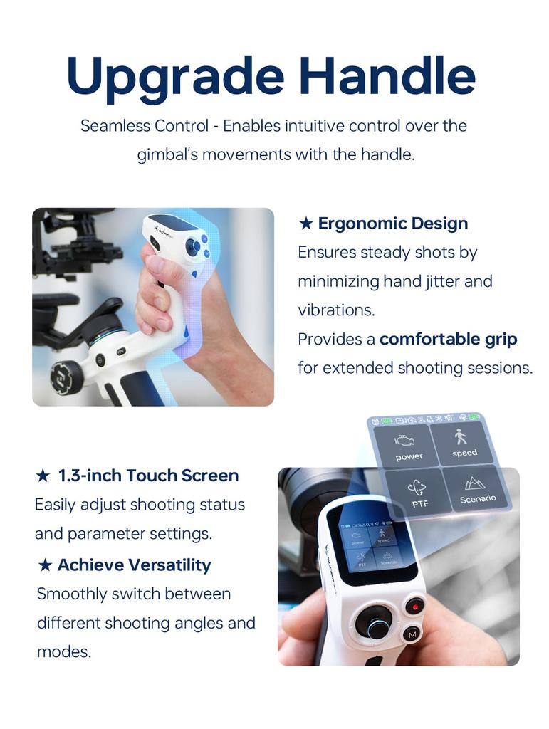 FeiyuTech SCORP Mini 2 Kit Camera Stabilizer Handheld Gimbal for Mirrorless DSLR Cameras A7III Canon R6 Nikon Z30 Fujifilm GoPro Smartphone AI Tracker