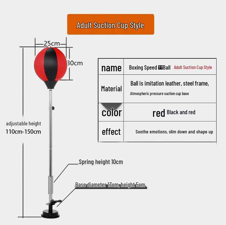 Vertical Speed Punching Ball for Kids & Adults - Boxing, Taekwondo & Sanda Reaction Training