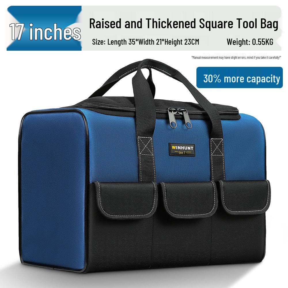 Durable Canvas Handheld Electrician's Tool Bag - Sturdy, Multifunctional for Repair & Woodworking