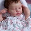 BZDOLL Stoffkörper 48 CM 3D-bemalte Haut Reborn Baby Weichvinyl Schlafpuppe Spielzeug für Mädchen 19 Zoll Schlafend LouLou Geburtstagsgeschenk Sammlerstück Humanoide Puppen