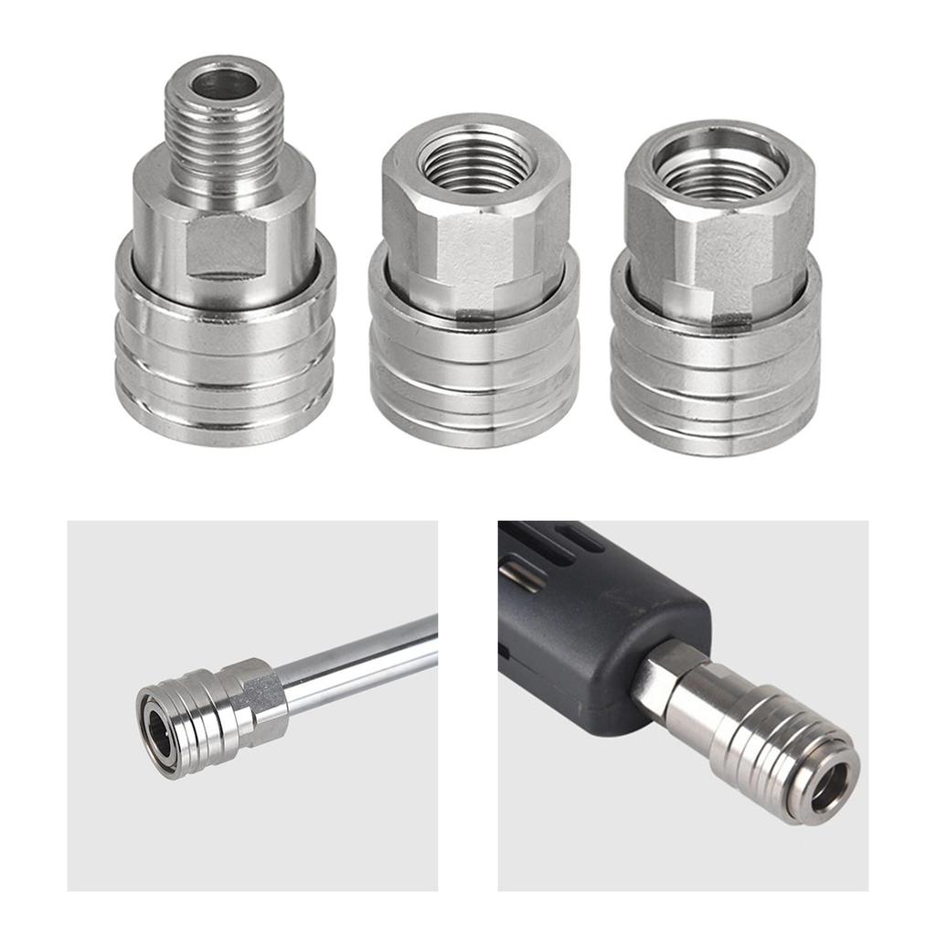 Heavy Duty Pressure Washer Hose Coupler - Stainless Steel M14 Adapter for Power Washing Accessories