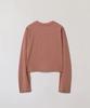 Peullabijeum Women Crop Long Sleeve Tee - Dark Orange