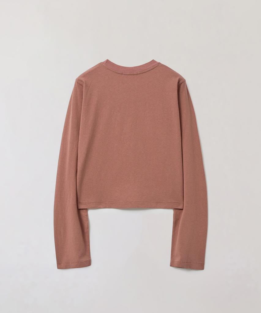 Peullabijeum Women Crop Long Sleeve Tee - Dark Orange