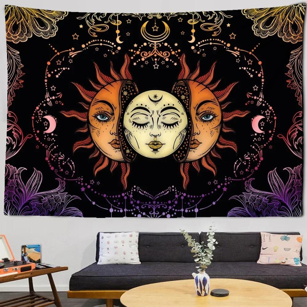 Tarot Tapestry Wall Hanging Astrology Divination Bedspread Beach Mat Witchcraft Mandalay Hippie Mandala Brugeria