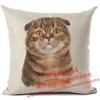 Cushion Cover Watercolor Cute Cat Printed Linen Pillow Cover Car Sofa Decorative Throw Pillows Home Decoration Pillowcase