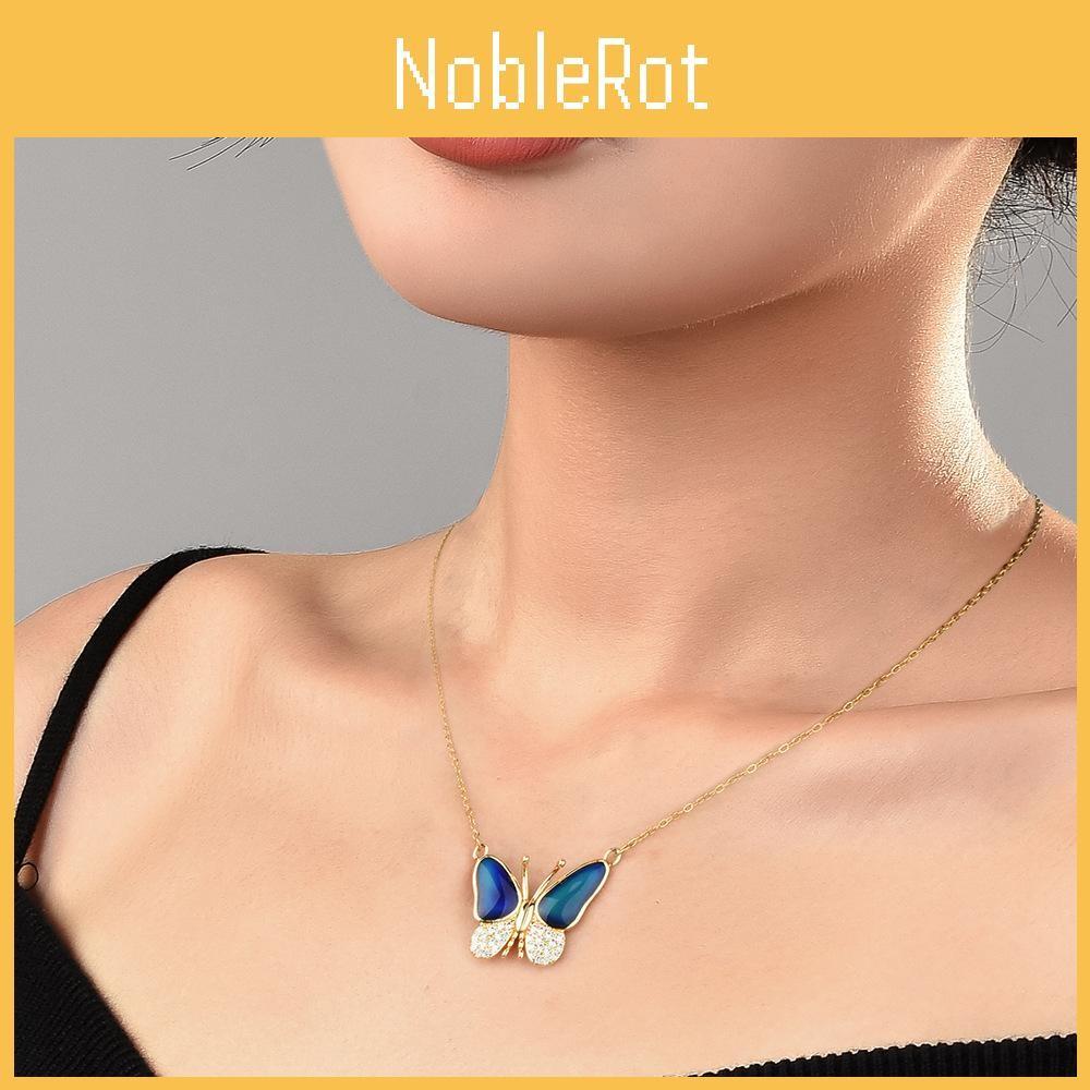 Modern Magnetic Butterfly Necklace With Customizable Color And Length Women For