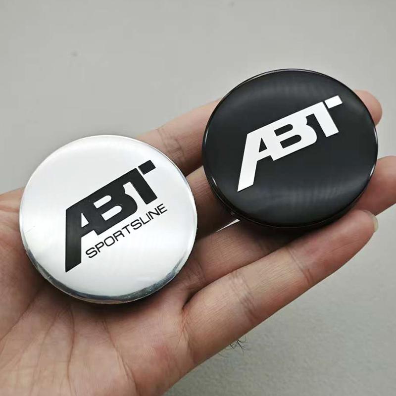 For Volkswagen 56mm 4pcs ABT Logo Car Wheel Center Caps Rims Cover Badge ABT Hubcaps for VW Golf Polo Accessories EN1