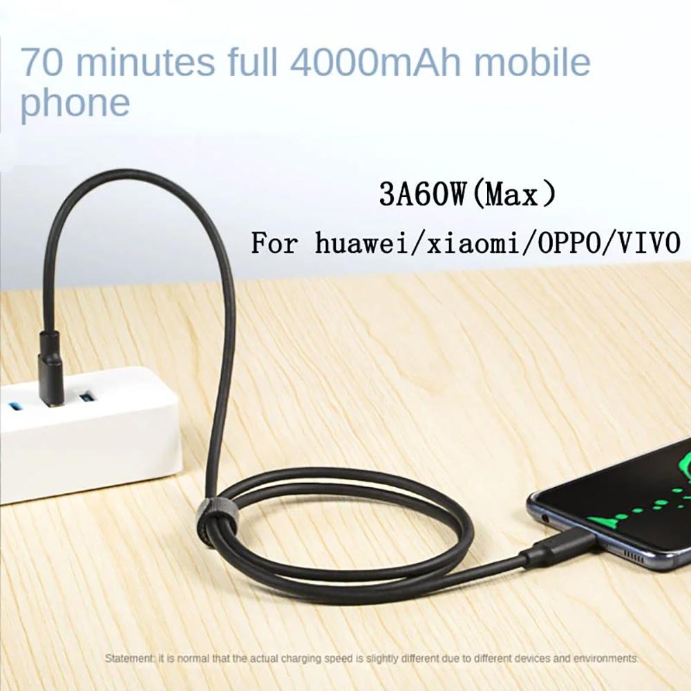 USB3.2 10Gbps Type C Cable USB A to Type-C 3.2 Data Transfer USB C SSD Hard Disk Cable PD 60W 3A Quick Charge 3.0 Charge Cable