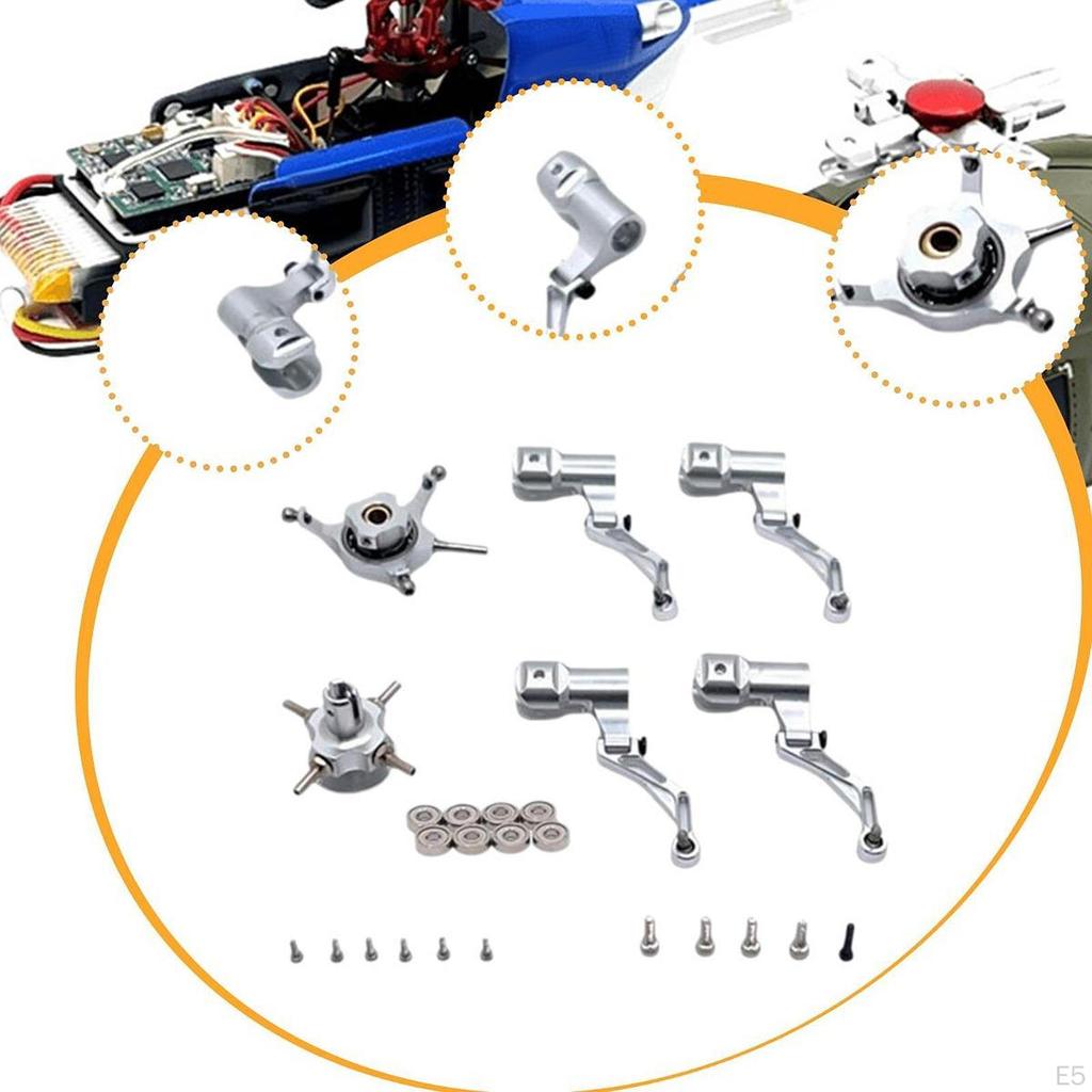 RC Helicopter Cross Plate Set Aluminum with Bearing Lightweight Spare Part Aircraft Accessories