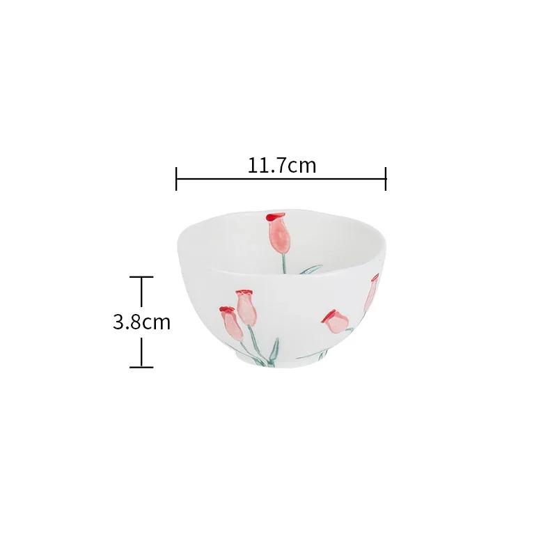 Retro Blumen Schwarz Weiß Keramik Teller High-End-Restaurant Köstliche Steak Platte Exquisite Home Reis Schalen Einzigartige Geschirr