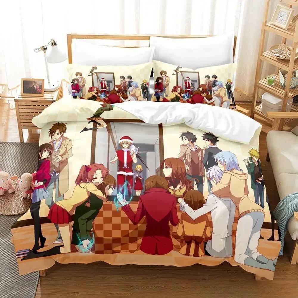 New Misaka Mikoto Bedding Set Single Twin Full Queen King Size Bed Set Adult Kid Bedroom Duvet cover Sets 3D Anime Bed Sheet Set