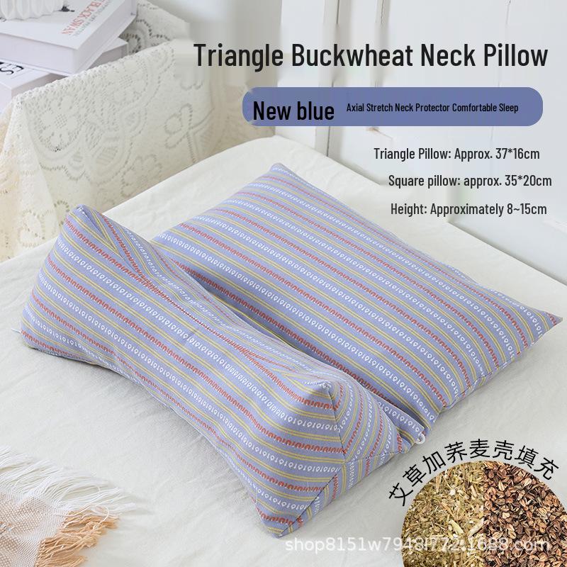 Buckwheat Cervical Neck Support Pillow with Removable Core for Adults