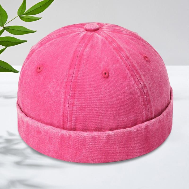 Washed denim melon fur hat embroidery street light board landlord hat personality fashion retro outdoor tide