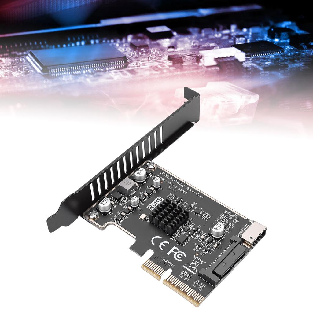 PCI Express Erweiterungskarte TYP E Front Typ C 20 Gbit/s PCIe zu USB 3 Serial ATA 15 PIN Erweiterungskarte Kompatibel mit PCIE X4 X8 X16