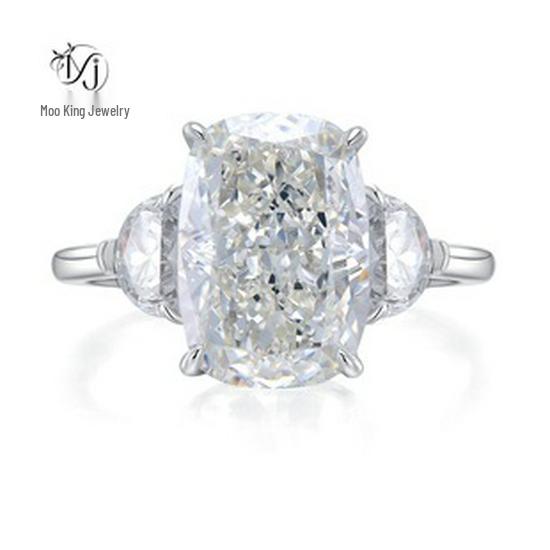 Mujing High-End Simulated Diamond Gemstone Ring for Women - Micro-paved Zircon.